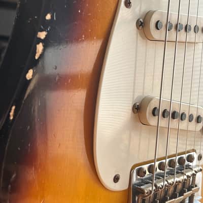 2025 Fender Custom Shop 55 Stratocaster Masterbuilt Dennis Galuszka 2-Tone Sunburst Relic image 17