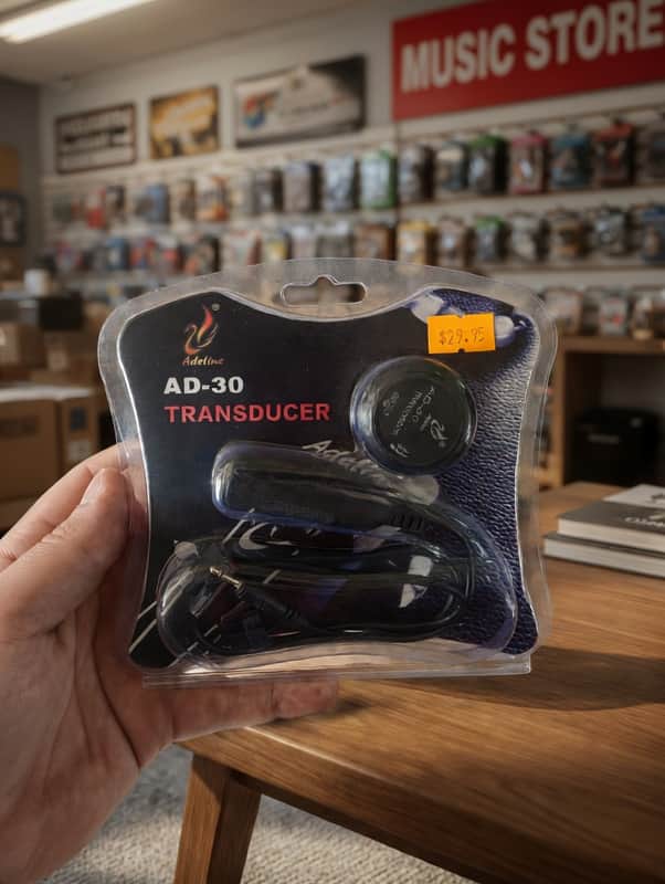 Adeline AD-30 Transducer Pickup - New in Package - Acoustic Guitar / Ukulele / Violin AD-30 image 1