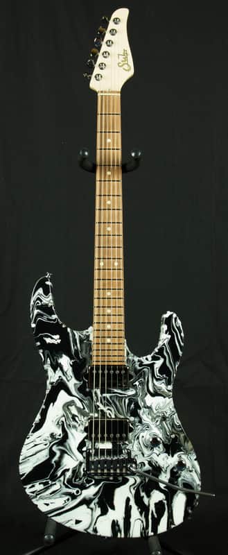 2014 Suhr Modern HH Black/White Drip image 1