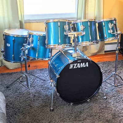 Tama Rockstar DX 6-Piece Drum Set in Ocean Blue. image 1