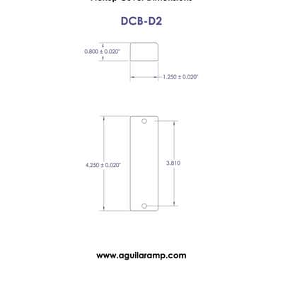 Aguilar DCB-D2 Dual Ceramic Magnet 4-, 5- and 6-String Bass Pickups – P2 Size image 3