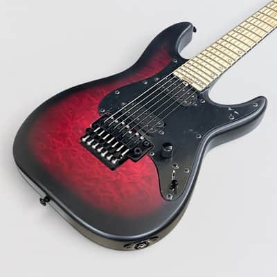 Schecter Miles Dimitri Baker 7 FR Electric Guitar - Crimson Red Burst Satin image 12