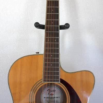 Fender Paramount PM-3C Triple-0 All-Mahogany Natural Acoustic Guitar with Case image 5