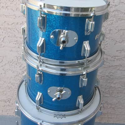 ROGERS VINTAGE HOLIDAY BLUE SPARKLE DRUM SET - DAYTON ERA image 19