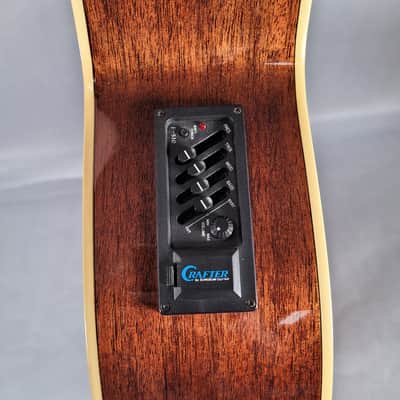 Crafter SJC-390 EQ Hand Crafted In Korea Acoustic/Electric Guitar With EQ - Sun Burst image 8
