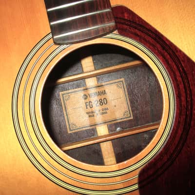Vintage Yamaha FG-280 jumbo acoustic guitar 1976 Spruce top JAPAN