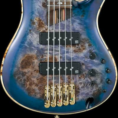 Ibanez SR Premium 5 String Electric Bass w/Bag - Cerulean Blue Burst (SR2605CBB) image 4