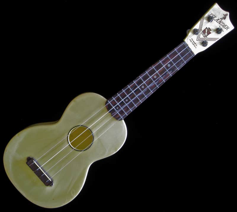 Islander Vintage Ukulele Designed by Mario Maccaferri Cream White image 1