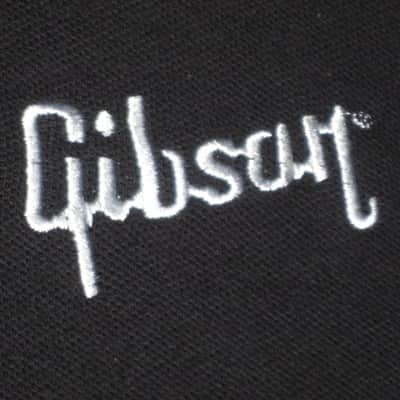 new (old stock) with hang tag (A+) genuine Gibson Black, 100% Cotton, Polo Style Short Sleeve Shirt, size M (medium) Manufacturers Item No: SGGABLMPOLOMD from the 2010s (but it is new) UPC # 711106561400 image 4