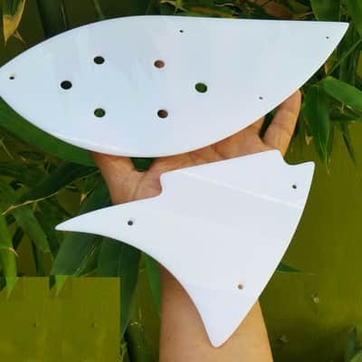 Custom Hand made plexiglass upper lower pickguards to fit on Rickenbacker 330 360 381 guitar image 3