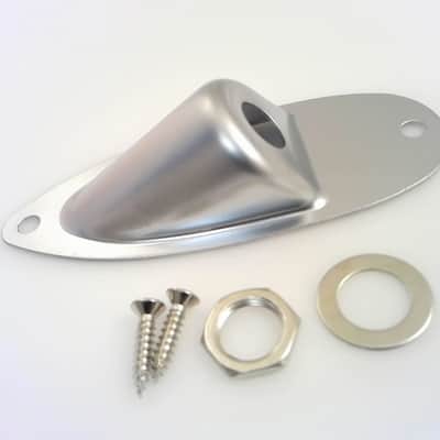 True Custom Shop® MATTE CHROME Boat Jack Plate for Fender Stratocaster image 4