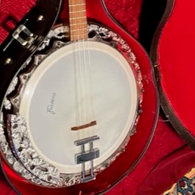 Framus 4 STRING PLECTRUM BANJO 1990 - cherry wood image 4