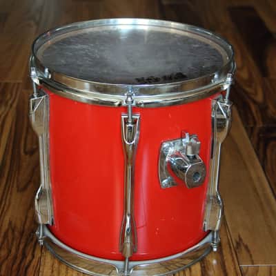 Yamaha Recording Custom 9000 - hot red TT-910RF  rack tom 10"x10 image 5