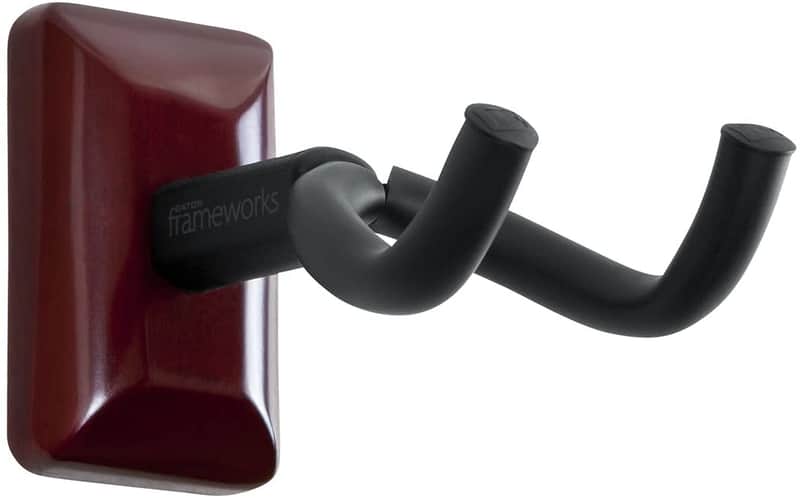 Gator Cases GFW-GTR-HNGRCHR Frameworks Wall Mounted Guitar Hanger with Cherry Mounting Plate image 1