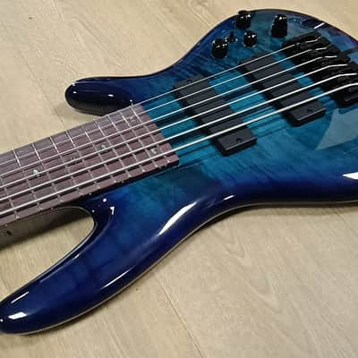 Ibanez ANB306 Adam Nitti Signature Premium Soundgear 2016 - Present - Transparent Blue image 3