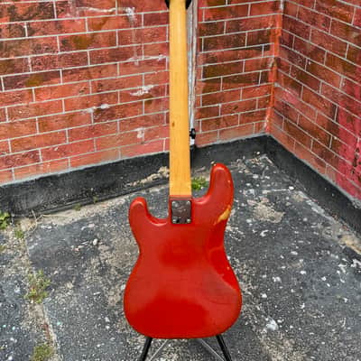 Fender Precision Bass 1979-81 - rare player grade Moroccan Red International Color on a budget. image 3