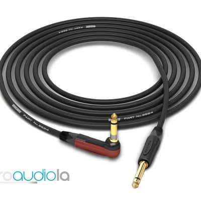 Mogami 2524 Instrument Cable | Neutrik Gold 90�� Silent 1/4" TS | Black 30 Feet | 30 Ft. | 30' image 1