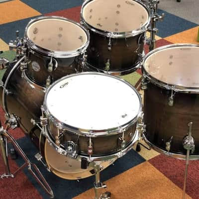 Pacific by DW 5-Piece Concept Maple Exotic Shell Pack (Charcoal Burst over Walnut) (PDCMX2215WC) image 9