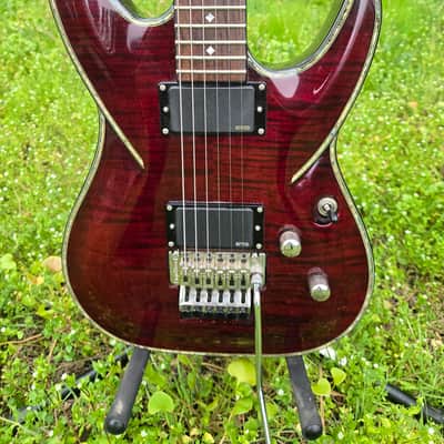 DBZ Barchetta Eminence series Floyd Rose flame Maple top translucent black cherries 7.5 lb 2011 - Translucent black cherry image 4