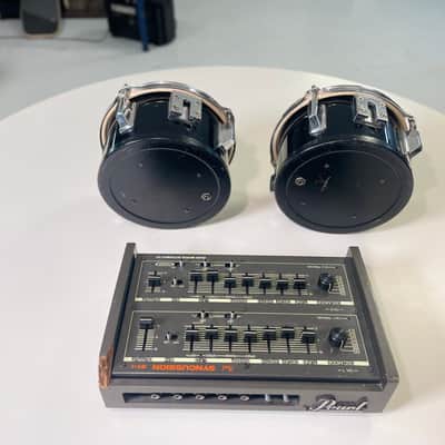 Pearl Syncussion SY-1 Late 1970s (1979) - Black with wood sides image 13