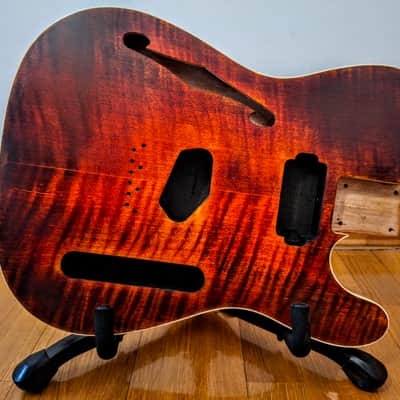 Immagine Telecaster Tele Thinline Body SH Cherry Burst Mahogany and Maple Top - 5