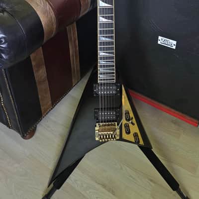 Jackson RR1 Custom Randy Rhoads 1984 San Dimas Custom Shop Offset Flying V Black PRE-Fender era image 6