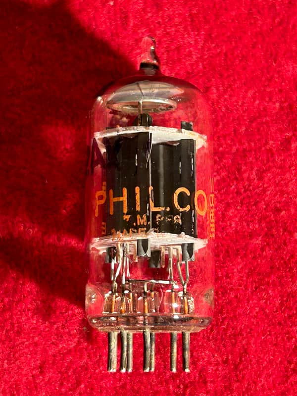 Philco Single Vintage 12AX7 Preamp/Amplifier Vacuum Tube 1970s - Clear Glass image 1