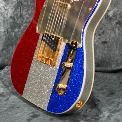 Fender Buck Owens Telecaster Red Silver Blue Sparkle w/ Hardshell Case & FREE Same Day Shipping image 6