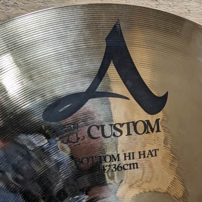 Zildjian 14" A Custom Hi-Hat Cymbals (Pair) 1991 - Present - Brilliant image 10