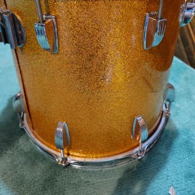 Ludwig 13"(Diameter)x12"(Depth) Rack Tom 1970's - Gold Sparkle image 4