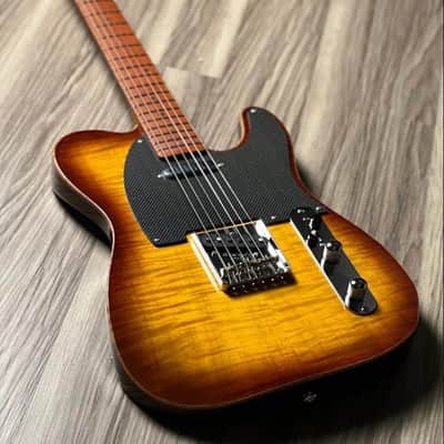 Electric Guitar Soloking MT-1 Fm Artisan With Roasted Flame Neck In Honeyburst Nafiri Special Run Jescar image 1