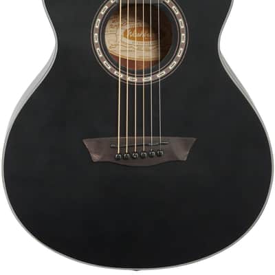 Washburn Apprentice G Mini5 Acoustic Guitar (with Gig Bag), Black Matte image 2