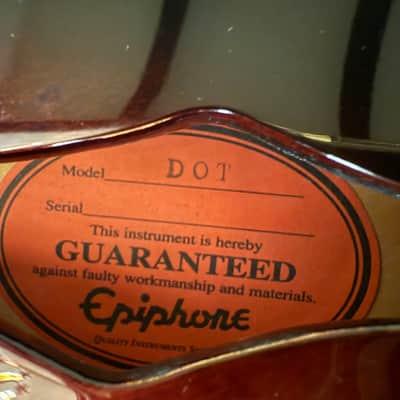 Vintage 1998 Epiphone Dot (Gibson 335) - Made in Korea (MIK) - Cinnamon Burst - Free Pro Setup image 19