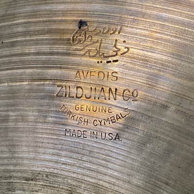 1950's A. Zildjian 14" Small Stamp Hi-Hat Cymbals 708g/731g image 3