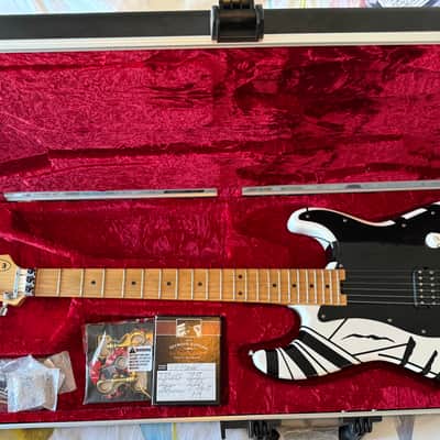 EVH Eddie Van Halen Black/White Striped Series Guitar Seymour Duncan 78 Pickup image 1