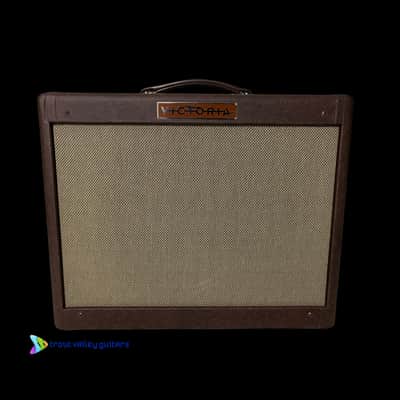 Victoria Vicky Verb Brown Ostrich 5 to 20 Watts-6v6 (NOS Tubes)-Custom Order-6l6-KT66-EL34 Multiple Interchangeable Tube Options-Accutronics Reverb image 1