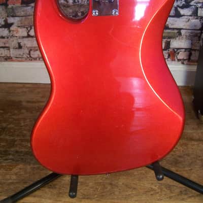 Vintage Harmony Bass Guitar, Model H75-MR,  1970s, Metallic Red image 3