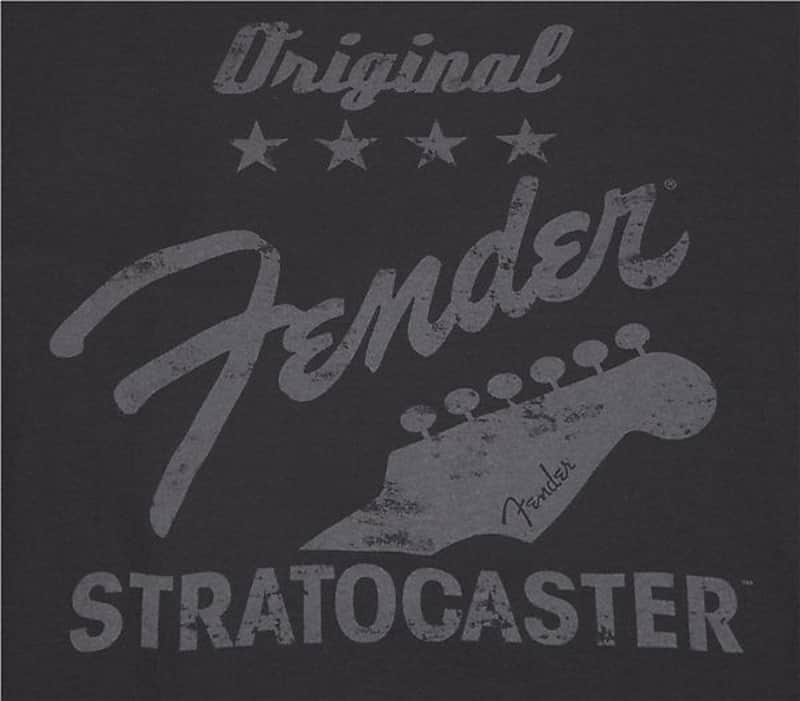 Fender Original Strat T-Shirt, Charcoal, S 2016 image 3