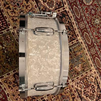 Slingerland Deluxe Student Model Snare (1956-59) 5.5x14"  (White Marine Pearl) image 2