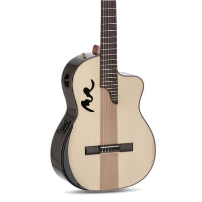 Manuel Rodriguez Café Cortado Solid Spruce Top Mahogany Neck Cutaway 6-String Classical Acoustic-Electric Guitar w/Hard Case image 2