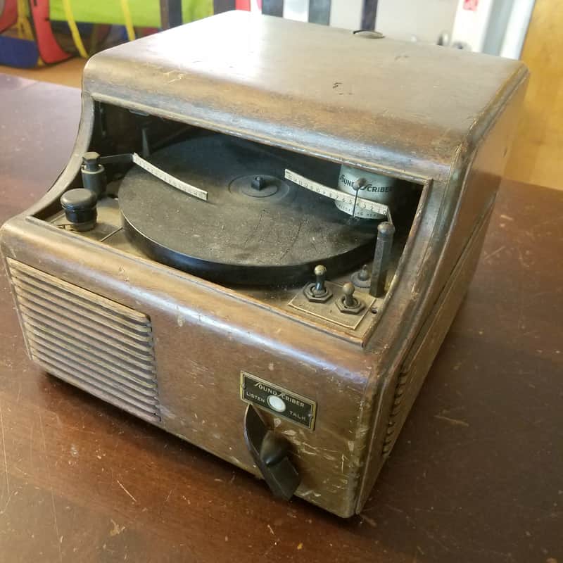 Sound Scriber Rare Vintage Record Cutting Lathe small tube amp Soundscriber 1930s-1940s - stained wood image 1