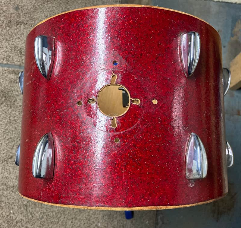 Tromsa 8.5x12 tom shell 1960s - Red Sparkle image 1