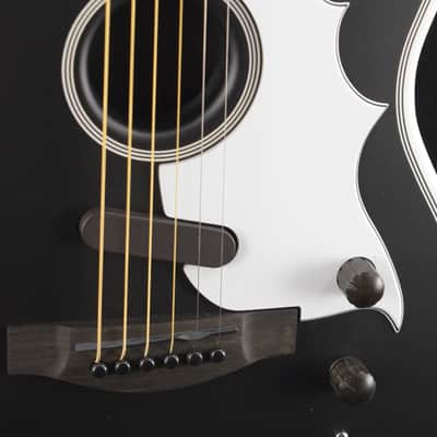 Mint Fender Jack White Triplesonic Acoustasonic Telecaster Satin Arctic White with Black Top image 3