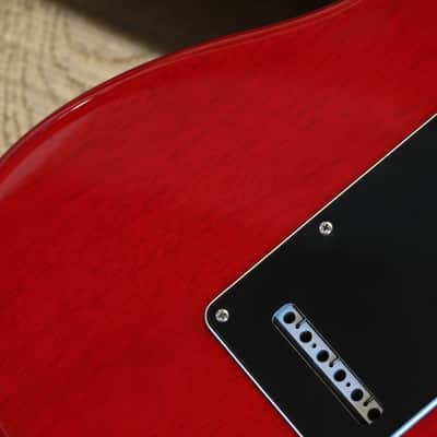 2005 Fender American Deluxe HSS w/ Rosewood FB Stratocaster Electric Guitar Red w/ Black HS + OHSC image 14