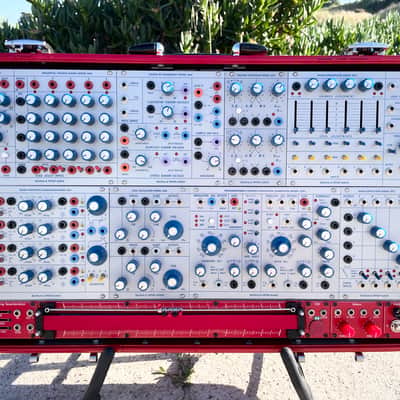 Buchla Tiptop 200t series with BPNYC ZERO Halliburton Eurorack Modular Travel Case 7U 'REDRUM" image 1