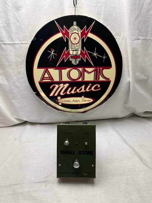 Electro-Harmonix Sovtek Green Russian Small Stone Phaser Phase Shifter phasor Pedal - large chassis - missing 1 knob + battery cover image 1
