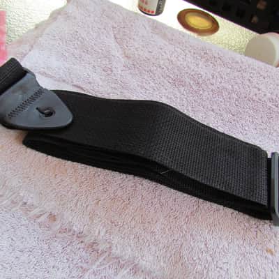 Ernie Ball Woven Guitar Strap With Leather Ends Lightly Used Black Woven Ernie Ball Guitar Strap image 2