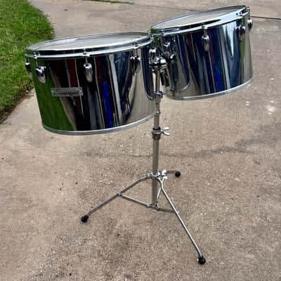 70s Slingerland Chrome 14-16 Concert Tom Set image 1