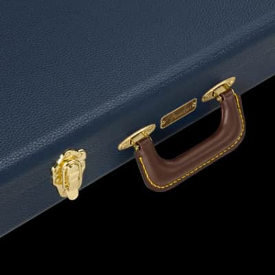Fender Classic Series Wood Guitar Case - Strat/Tele, Navy Blue image 2
