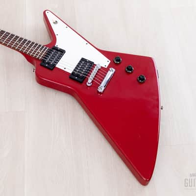 1983 Gibson Explorer Cardinal Red Custom Color Vintage Guitar w/ Dirty Fingers, Case image 9